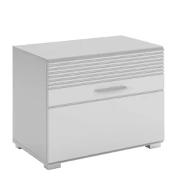 60x40x37 Schuhbank in Weiß Hochglanz - Sumatra