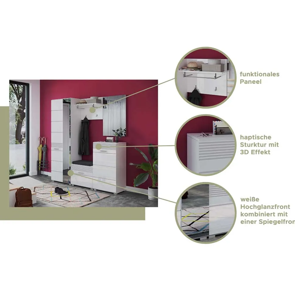 55x96x37 Schuhschrank mit Tür - Sumatra