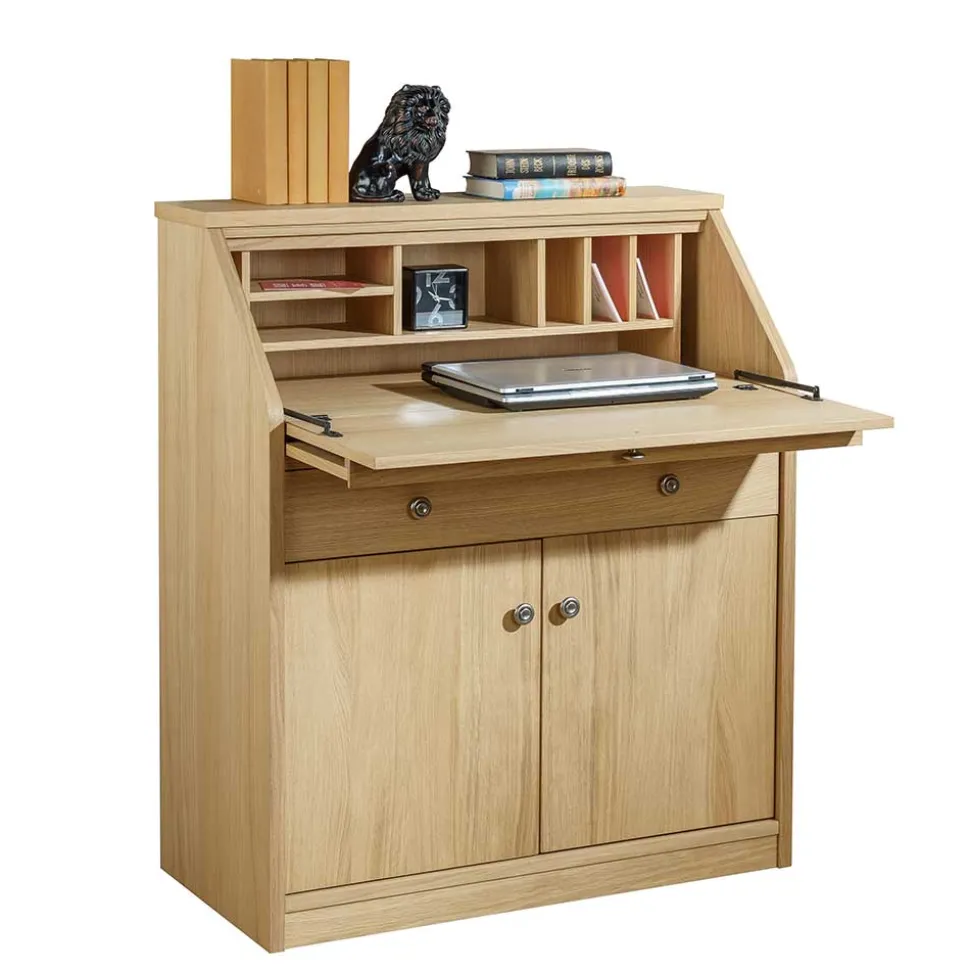 88x101x44 Sekretär mit Eiche Furnier - Bruce