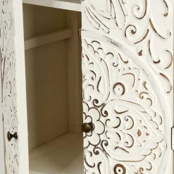 50x121x36 Shabby Chic Schrank mit Ornament Muster - Acacio