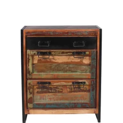 80x96x40 Shabby Schuhschrank mehrfarbig - Ensley