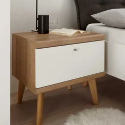 54x50x40 Skandi Nachtkommode mit Klappe - Cablos