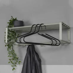 70x19x29 Stahlgarderobe in Graugrün lackiert - Itulian