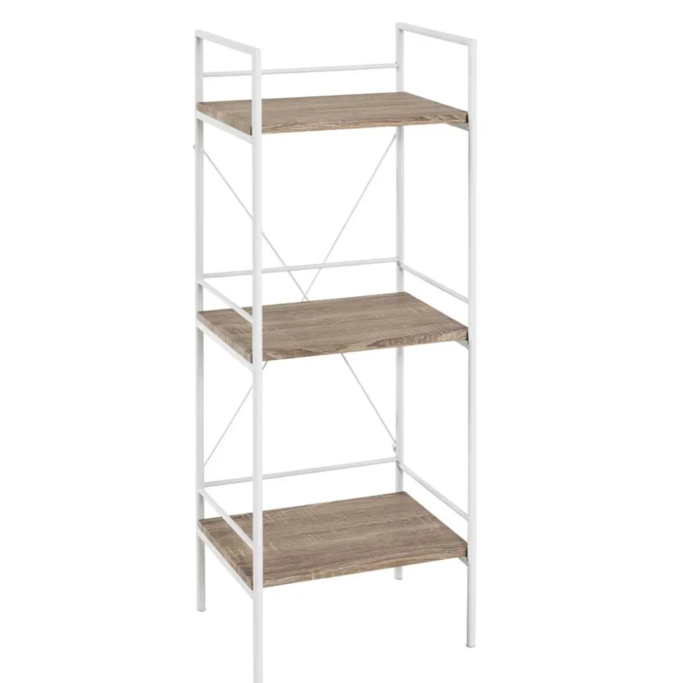 34x96x27 Standregal in Eiche hell & Weiß - Cepters