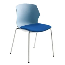 55x81x53 Stapel Stuhl in Blaugrau & Blau - Taly