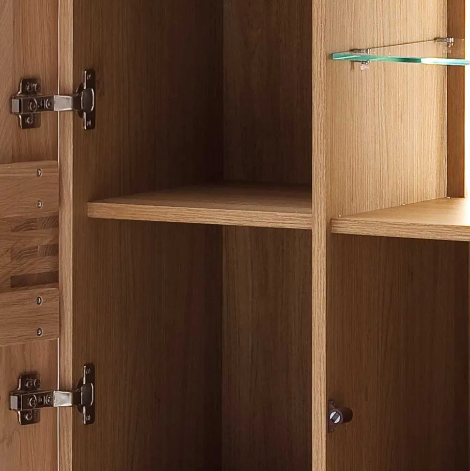 90x136x37 Stauraumvitrine als Highboard - Crupean