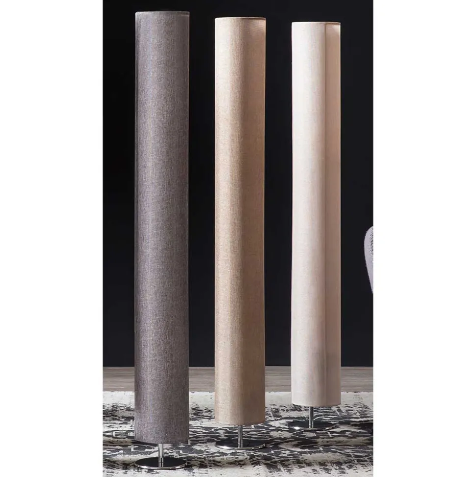 14x120x14 Stehlampe in Creme Stoff Schirm - Croco