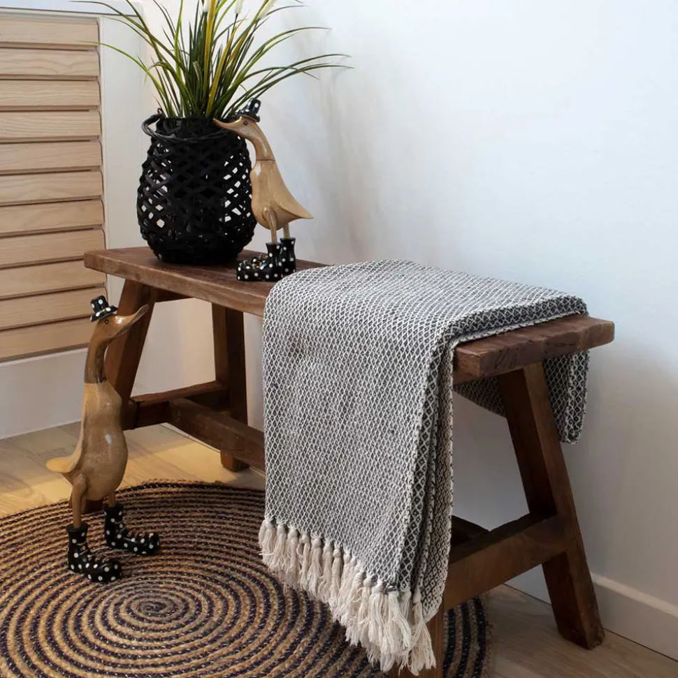 90x45x25 Teakholz Bank naturbelassen - Verdena