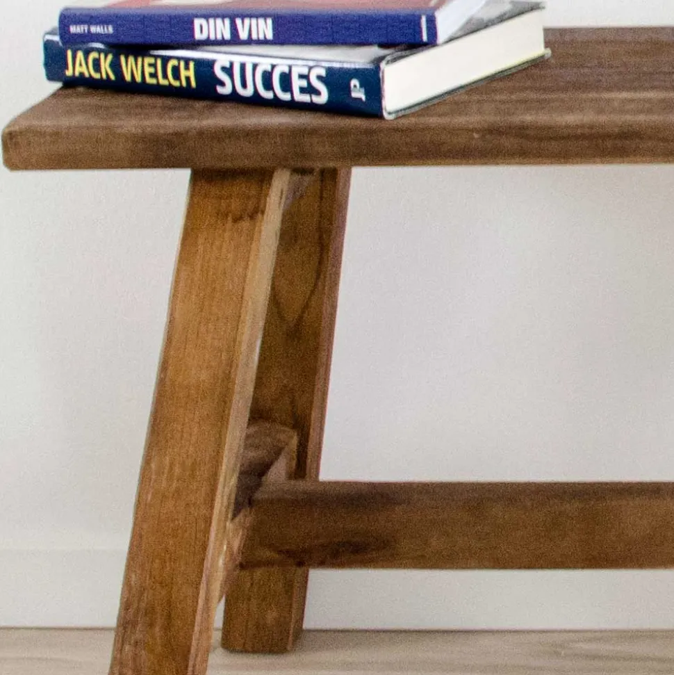 90x45x25 Teakholz Bank naturbelassen - Verdena