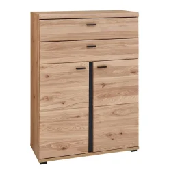 90x124x38 Teilmassiver Büroschrank modern - Emly