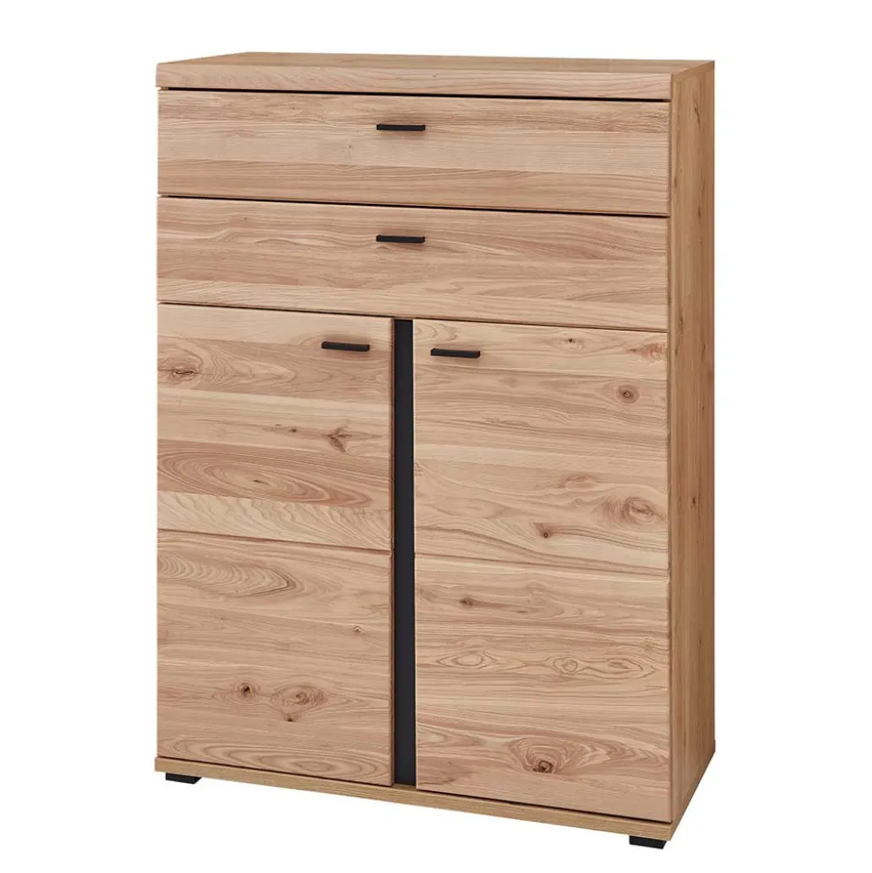 90x124x38 Teilmassiver Büroschrank modern - Emly