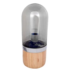 14x33x14 Tischleuchte aus Glas & Holz - Holly