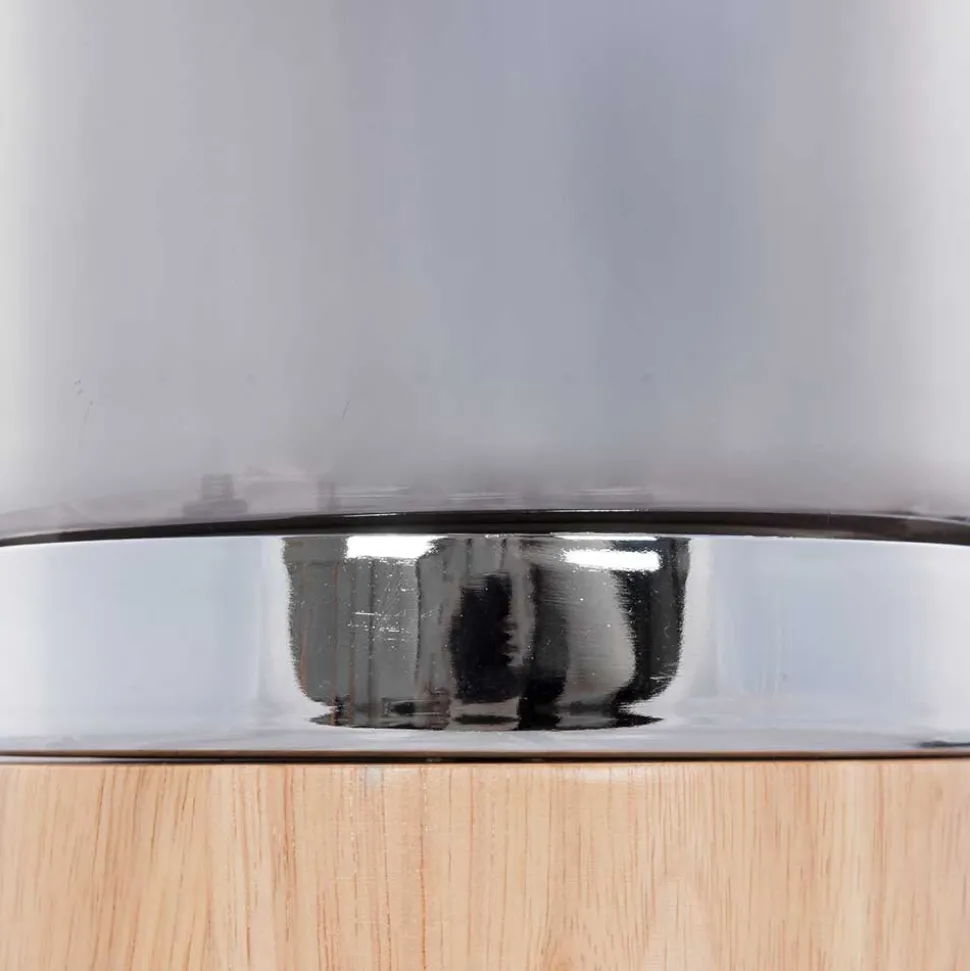 14x33x14 Tischleuchte aus Glas & Holz - Holly