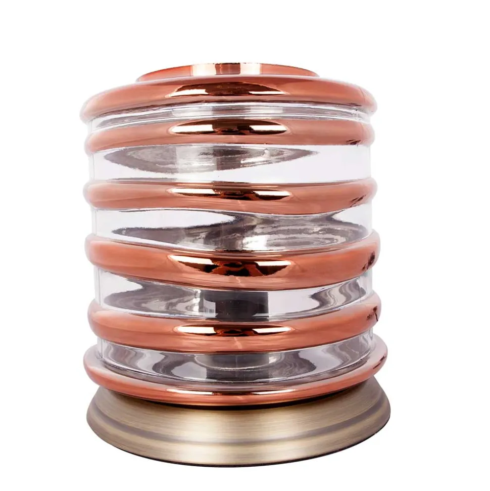 20x21x20 Tischleuchte in Kupfer & Klar - Mona