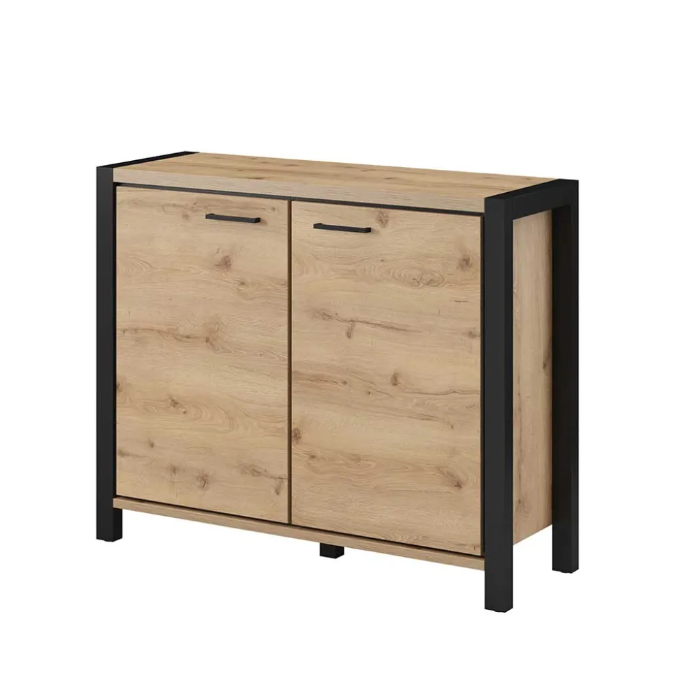 112x91x41 2-türige Kommode mit Metallgriffen - Zavorra