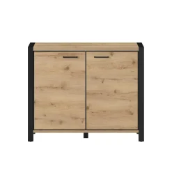 112x91x41 2-türige Kommode mit Metallgriffen - Zavorra
