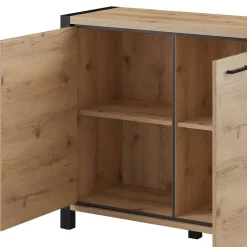 112x91x41 2-türige Kommode mit Metallgriffen - Zavorra