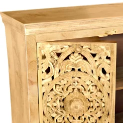 140x90x40 3-türige Kommode mit Schnitzerei - Runiasa