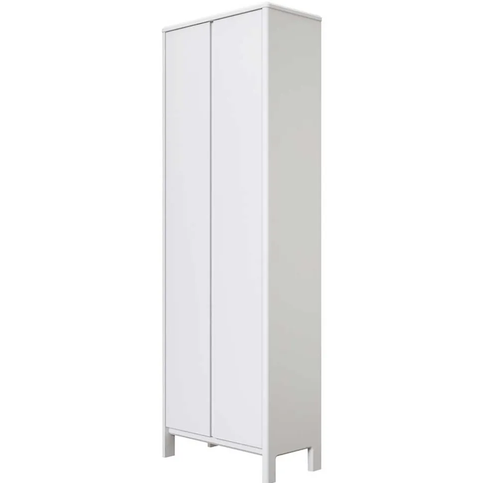 65x192x34 2-türiger Garderobenschrank in Weiß - Oranias