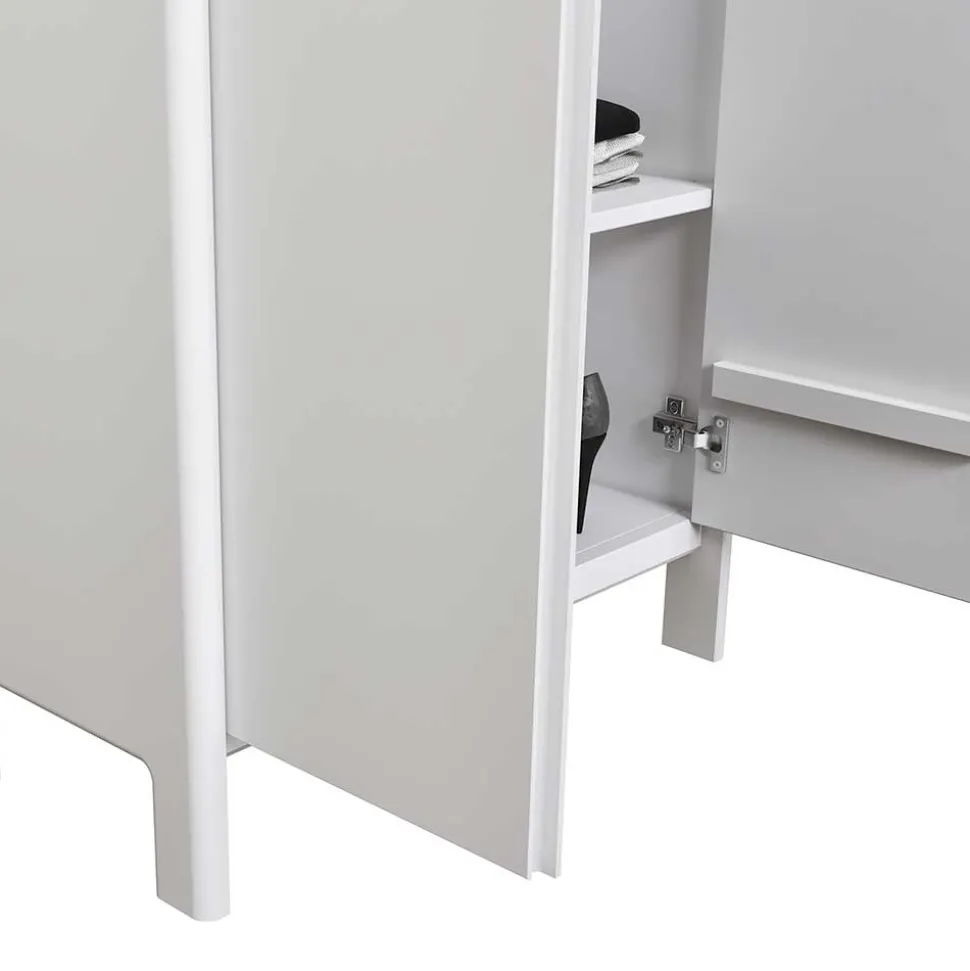 65x192x34 2-türiger Garderobenschrank in Weiß - Oranias