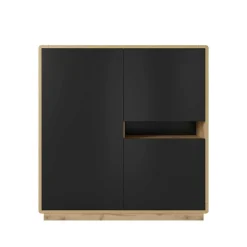 122x126x40 2-türiges Highboard mit Fach - Ilunas