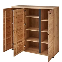 123x121x42 3-türiges Highboard teilmassiv - Latenda