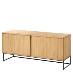 112x51x42 2-türiges TV Lowboard in Eiche - Ravilon