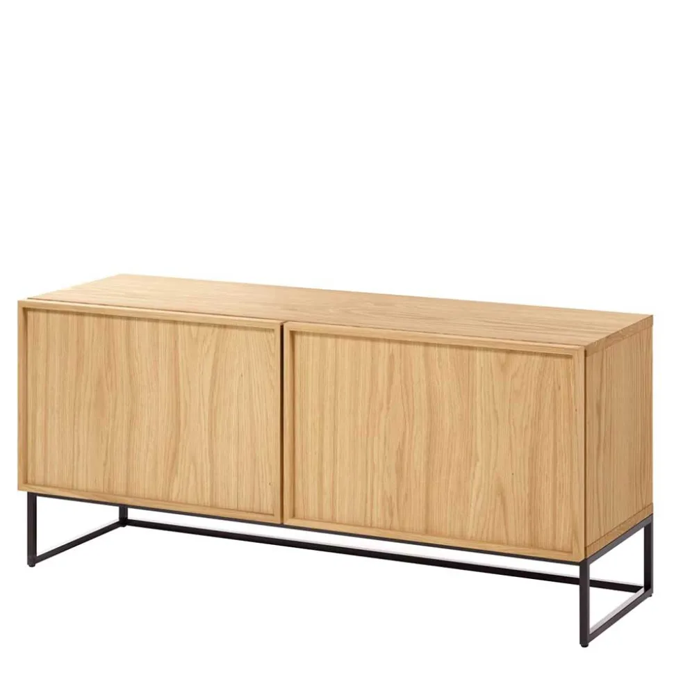 112x51x42 2-türiges TV Lowboard in Eiche - Ravilon