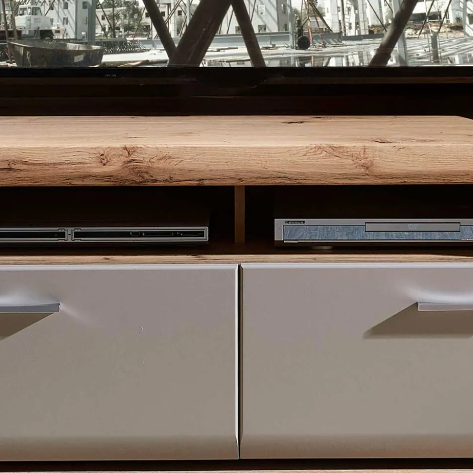 140x51x47 TV Element in Grau & Eiche - Fraguca