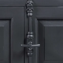 100x70x40 TV Kommode in Schwarz & Teak - Niovan