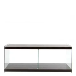 120x45x60 TV Lowboard in Walnuss & Transparent - Adlona