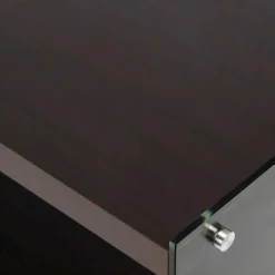 120x45x60 TV Lowboard in Walnuss & Transparent - Adlona