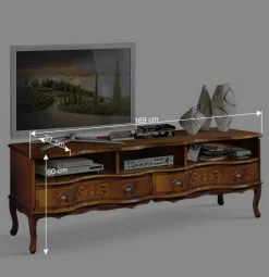 169x60x37 TV Phonotisch mit Barock Design - Motiz