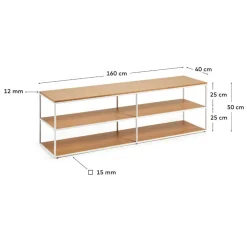 160x50x40 TV Regal in Eiche - Bosso