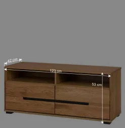 123x53x42 TV Unterschrank in Eiche - Sennya