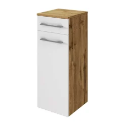 30x79x35 Unterschrank fürs Bad in Weiß & Wildeiche - Yazemina