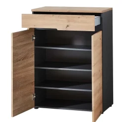 80x107x38 Vertiko für Schuhe in Wildeiche Optik - Kuetra