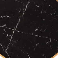 57x71x57 Vintage Bistrotisch aus Marmor in Schwarz - Mally