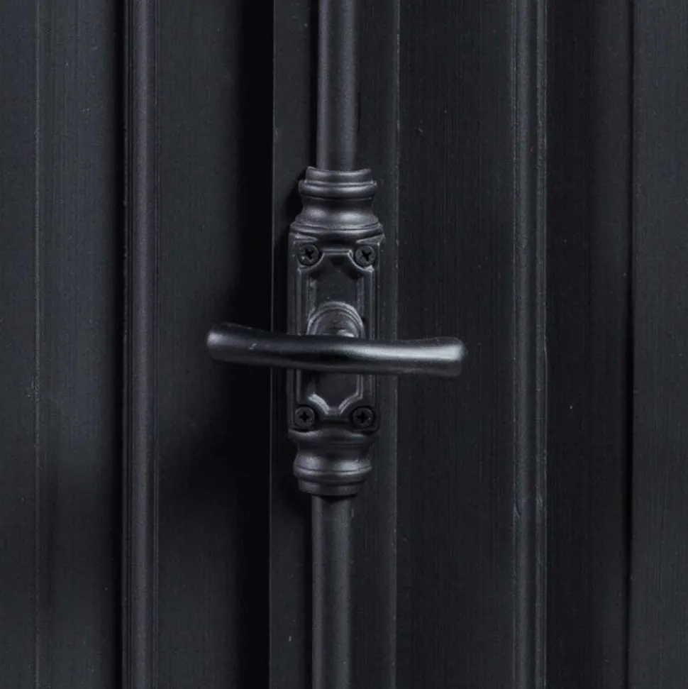 100x141x51 Vintage Vertiko in Schwarz & Teakfarben - Niovan