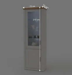 73x210x40 Vitrine - modernes Landhaus - Samula