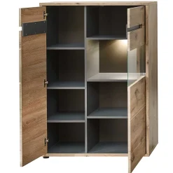 90x128x38 Vitrine Highboard in Wildeiche NB - Zelio