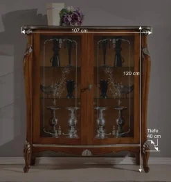 107x120x40 Vitrine im Italienischen Stil - Carlenna