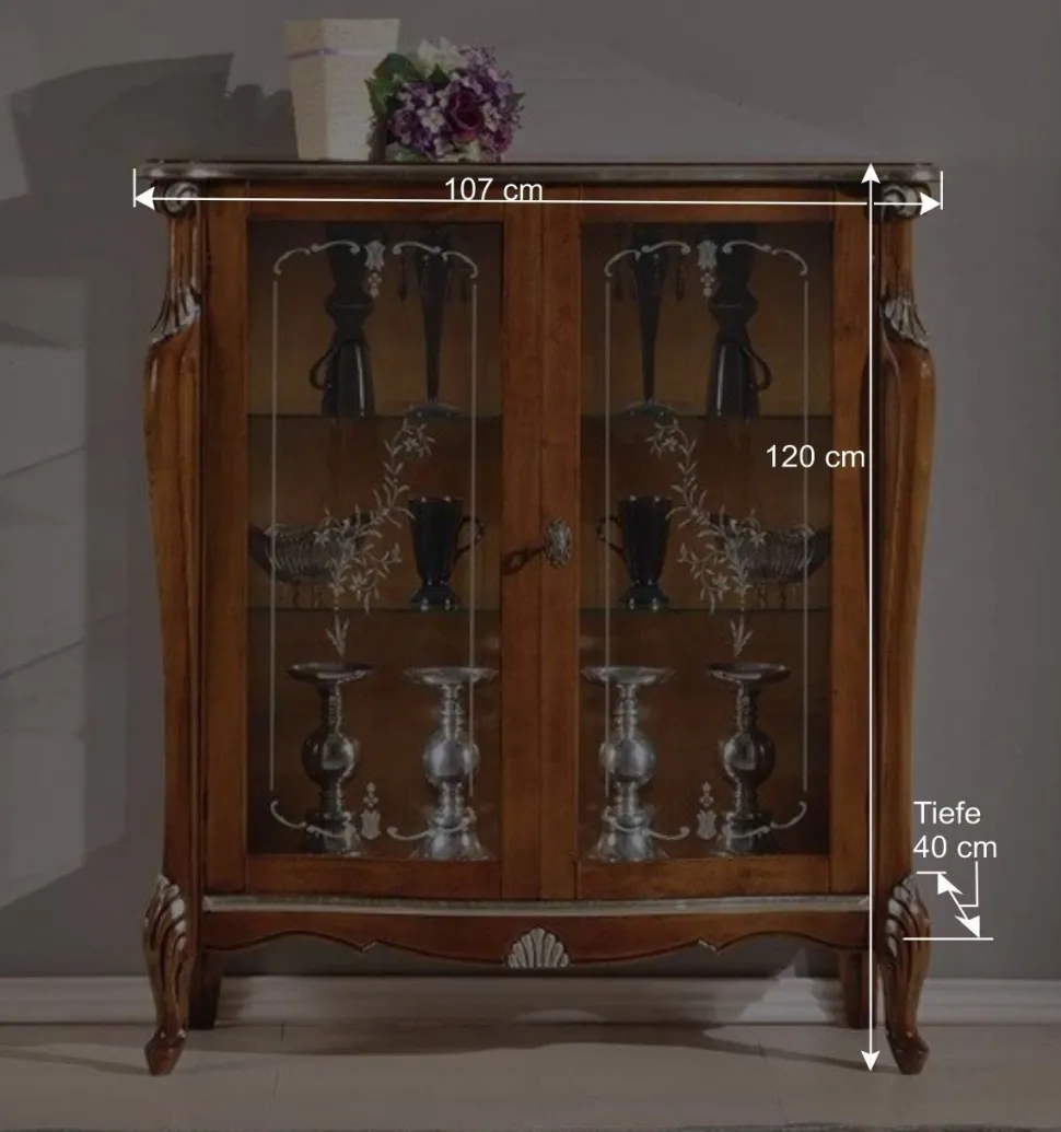 107x120x40 Vitrine im Italienischen Stil - Carlenna