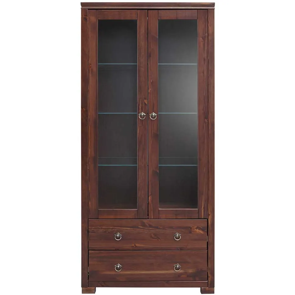 80x178x40 Vitrine mit 2 Schubladen - Luvin
