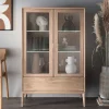 90x140x42 Vitrine mit Doppeltür und Schublade - Lamia