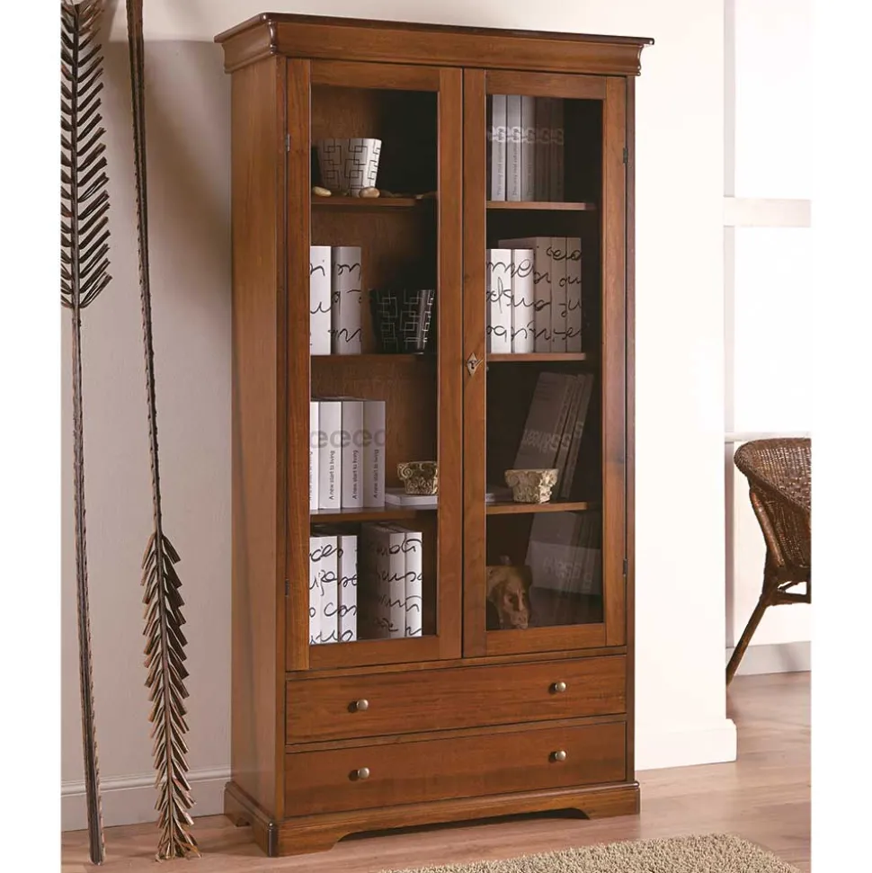 94x179x38 Vitrinenschrank im klassischen Stil - Lemerzi