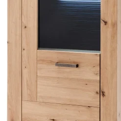 74x211x45 Vitrinenschrank in Eiche Dekor - Wykina
