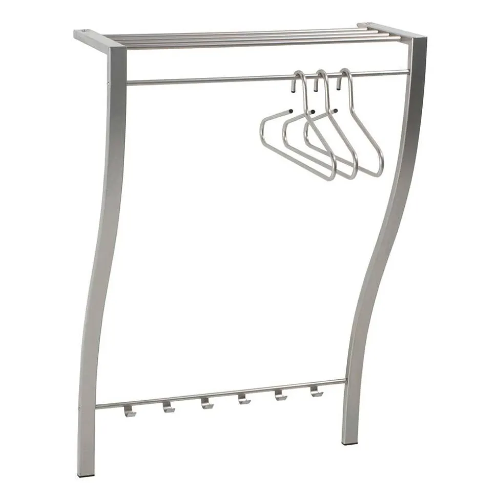 75x113x29 Wandgarderobe in Nickelfarben - Jan