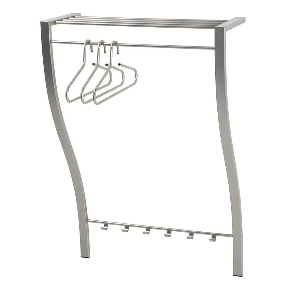 75x113x29 Wandgarderobe in Nickelfarben - Jan