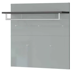 97x96x30 Wandgarderobe in Silbergrau Glas - Ilfred